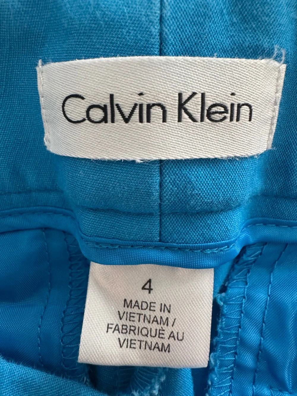 Calvin Klein Teal Blue Women's Casual Zip Pocket Shorts